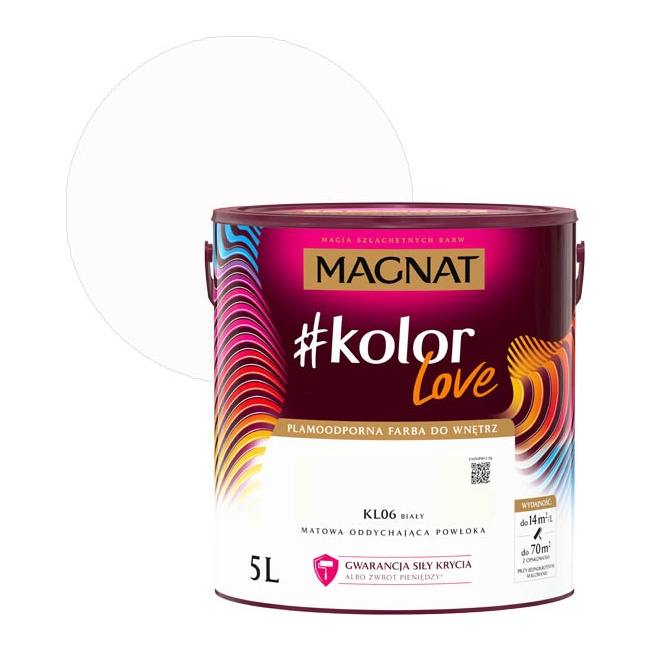 Farba kolorowa Magnat #kolorLove biały 5 l