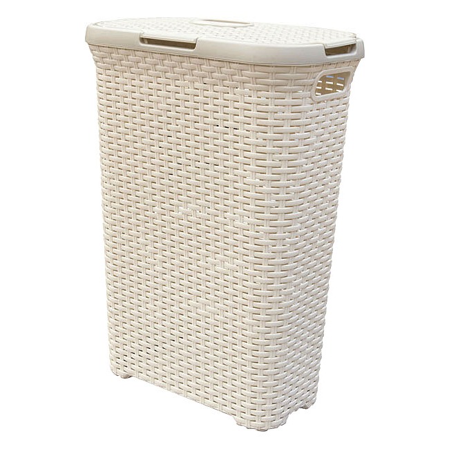 Kosz na bieliznę Curver Natural Style 40 l kremowy