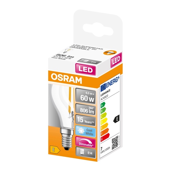 Żarówka LED Osram Filament P60 E14 806 lm 4000 K filamentowa DIM