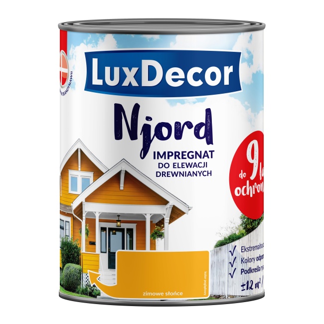 Impregnat do elewacji drewnianych Njord Luxdecor zimowe słońce 0,75 l