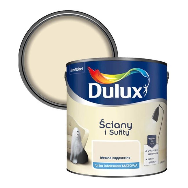 Farba Dulux Ściany i Sufity idealne cappuccino 2,5 l