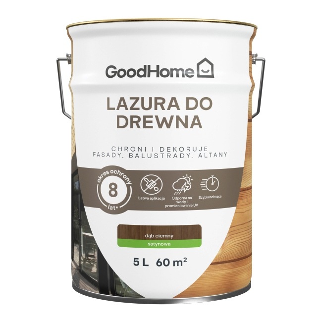 Lazura GoodHome 8 lat dąb ciemny 5 l