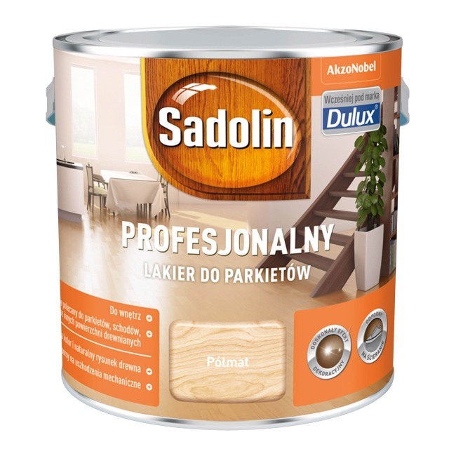 Lakier profesjonalny do parkietów Sadolin półmat 2,5 l