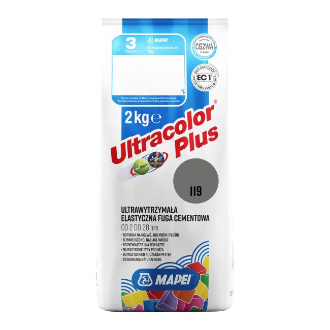 Fuga elastyczna Mapei Ultracolor Plus 119 londyński szary 2 kg