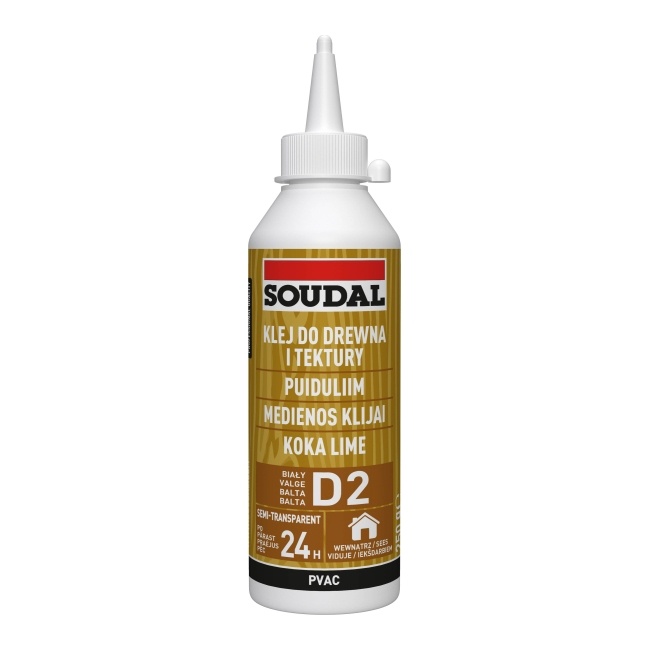 Klej do drewna Soudal 62A 250 ml biały