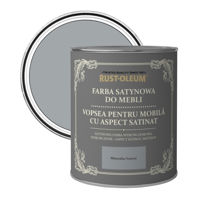 Farba do mebli Rust-Oleum mineralna szarość satyna 0,125 l