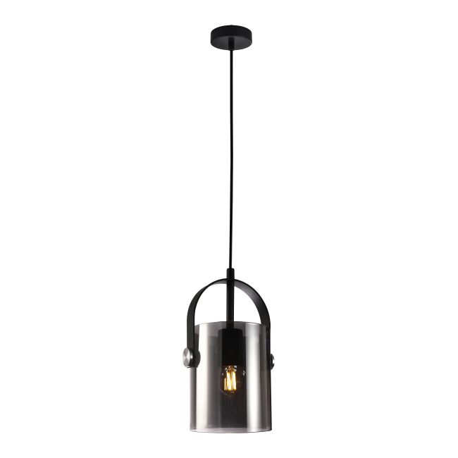 Lampa wisząca Nanesma 1 x 40 W E27 czarna/brązowa