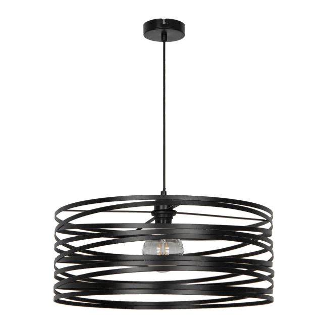 Lampa wisząca GoodHome Gabon 1-punktowa E27 czarny mat