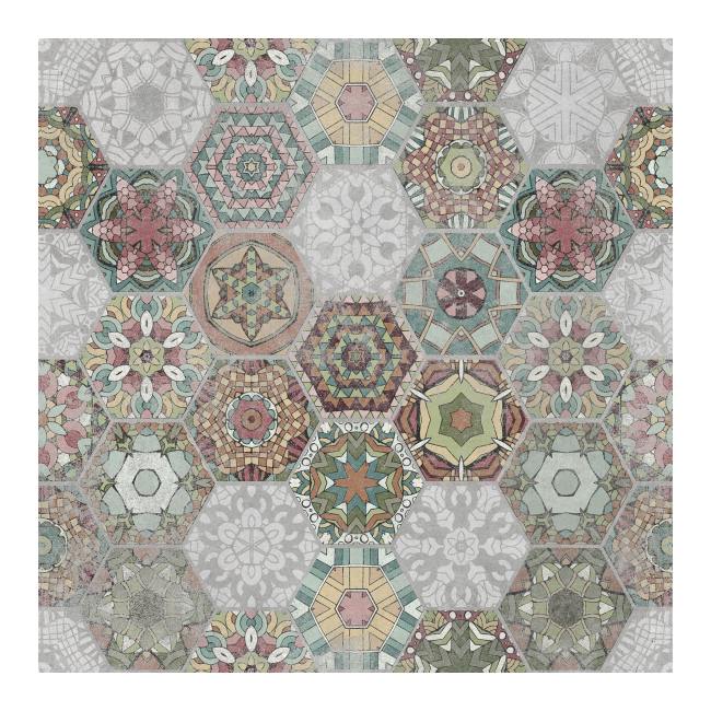 Gres Patchwork Hexagon 60 x 60 cm multikolor 1,44 m2