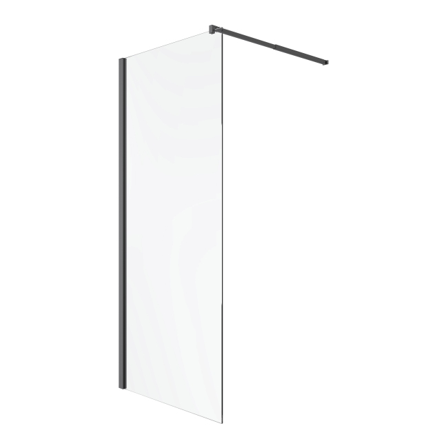 Kabina prysznicowa walk-in GoodHome Beloya 100 cm transparentna/czarna