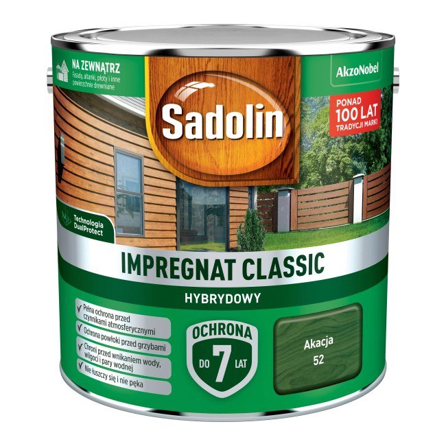 Impregnat do drewna Sadolin Hybrydowy akacja 2,5 l