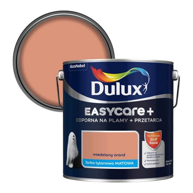 Farba Dulux EasyCare+ miedziany oranż 2,5 l