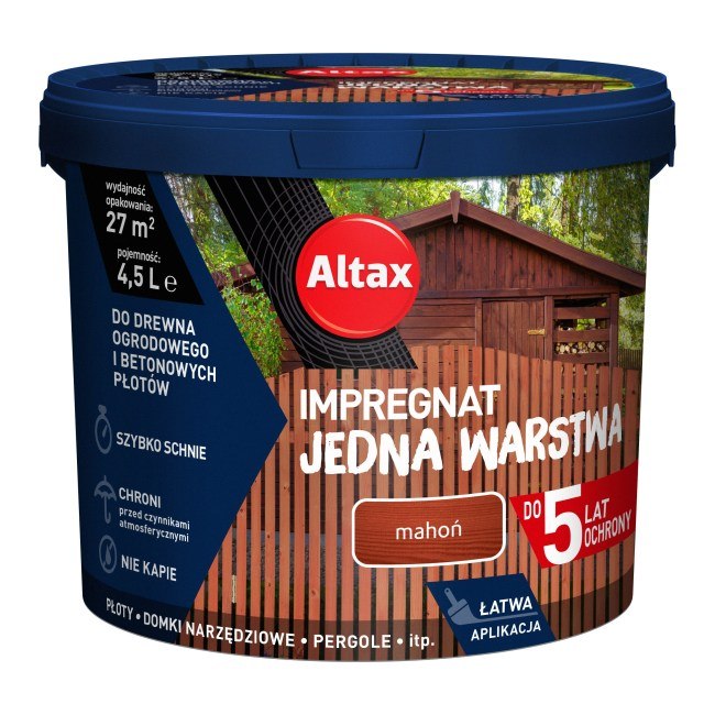 Impregnat Altax Jedna Warstwa mahoń 4,5 l