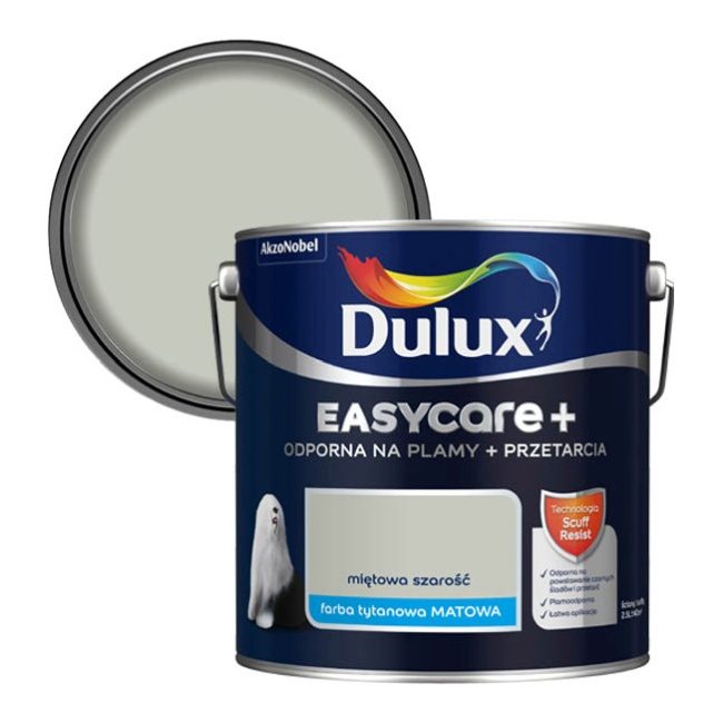 Farba Dulux EasyCare+ miętowa szarość 2,5 l