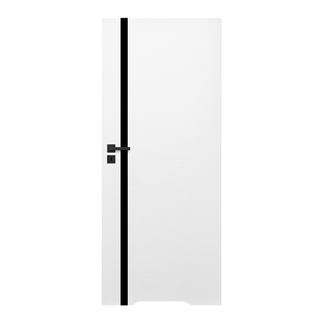 Drzwi z podcięciem Exmoor 60 prawe białe czarna linia