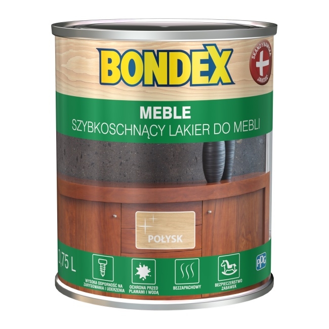 Lakier do mebli Bondex połysk 0,75 l