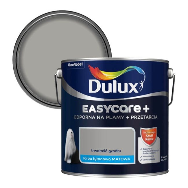 Farba Dulux EasyCare+ trwałość grafitu 2,5 l