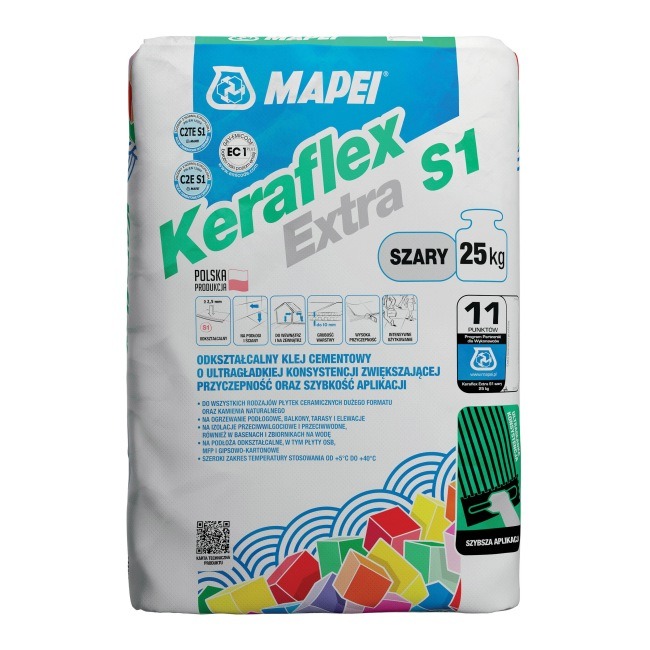 Klej Mapei Keraflex Ext S1 szary 25 kg