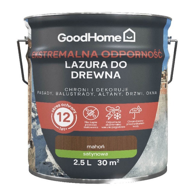 Lazura GoodHome 12 lat mahoń 2,5 l