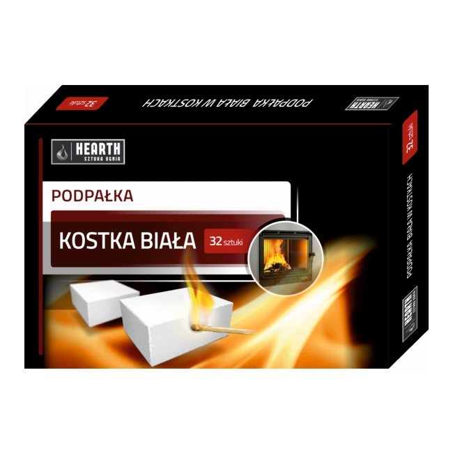 Podpałka biała Hearth 280 g 32 szt.