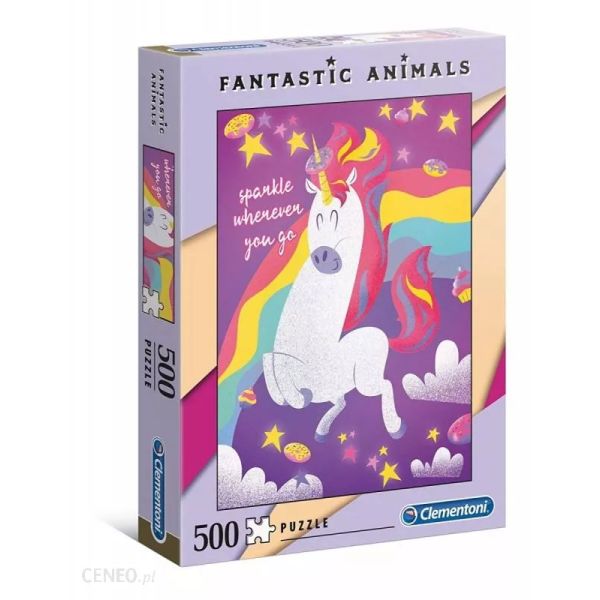 PUZZLE 500 FANTASITC ANIMALS UNICORN