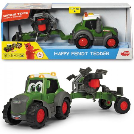 Happy Traktor Fendt i przetrząsacz, 30cm