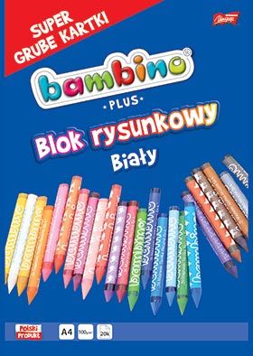 BLOK A4 RYSUNKOWY BAMBINO PLUS 20 KARTEK