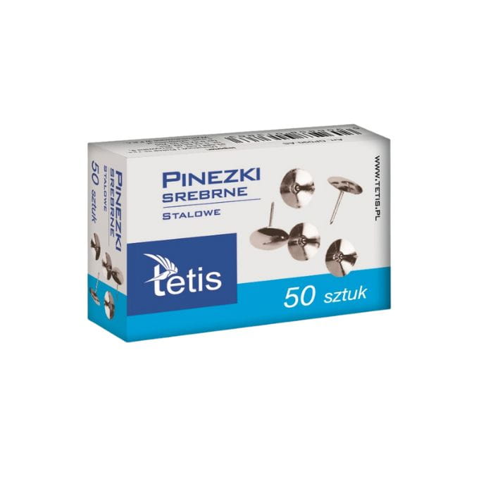 Pinezki srebrne 50szt. Tetis