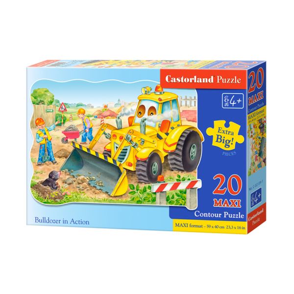 Castorland Puzzle 20 el. Maxi C-02139-1 BULLDOZER IN ACTION