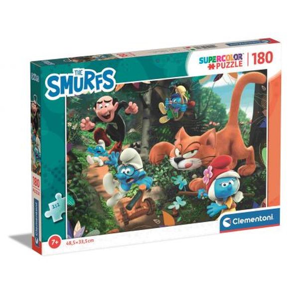 Puzzle 180 el. SUPER KOLOR The Smurfs Clementoni