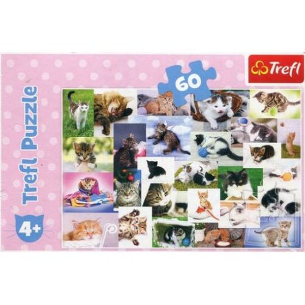 Trefl Puzzle 60 Koci Świat