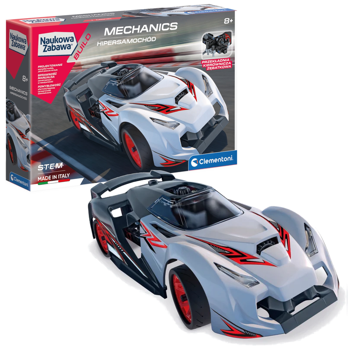 Clementoni Laboratorium Mechaniki Samochód wyścigowy Hypercar 50683