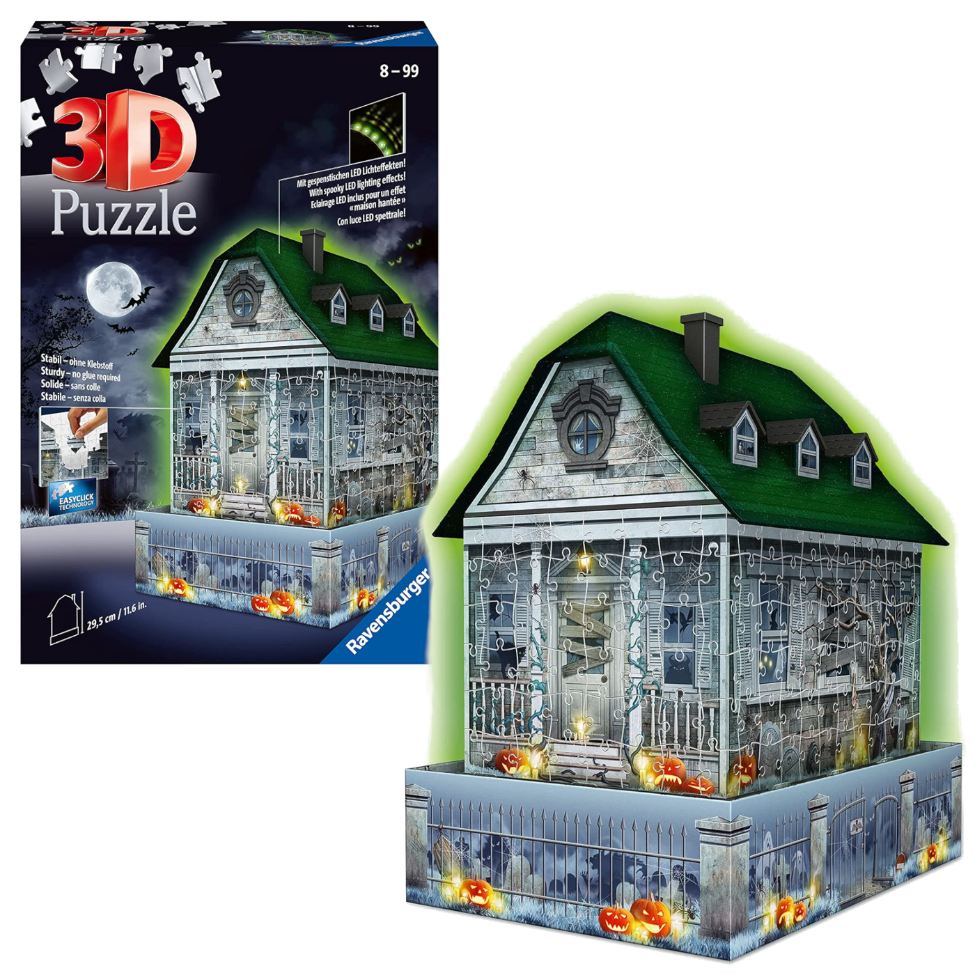 Ravensburger Puzzle 3D Nawiedzony dom świecący w ciemności 112548