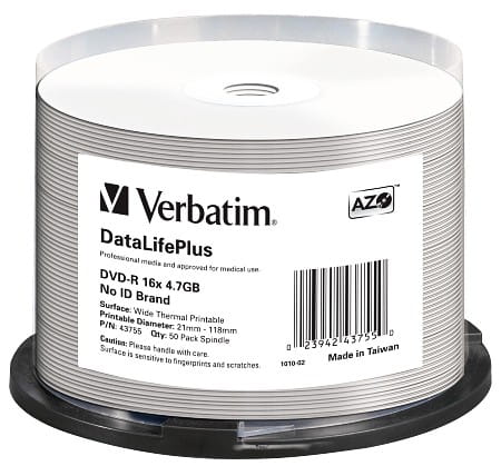 Verbatim DVD-R x16 4,7GB PRINT T c-50 Thermal 43755 - Henryx24