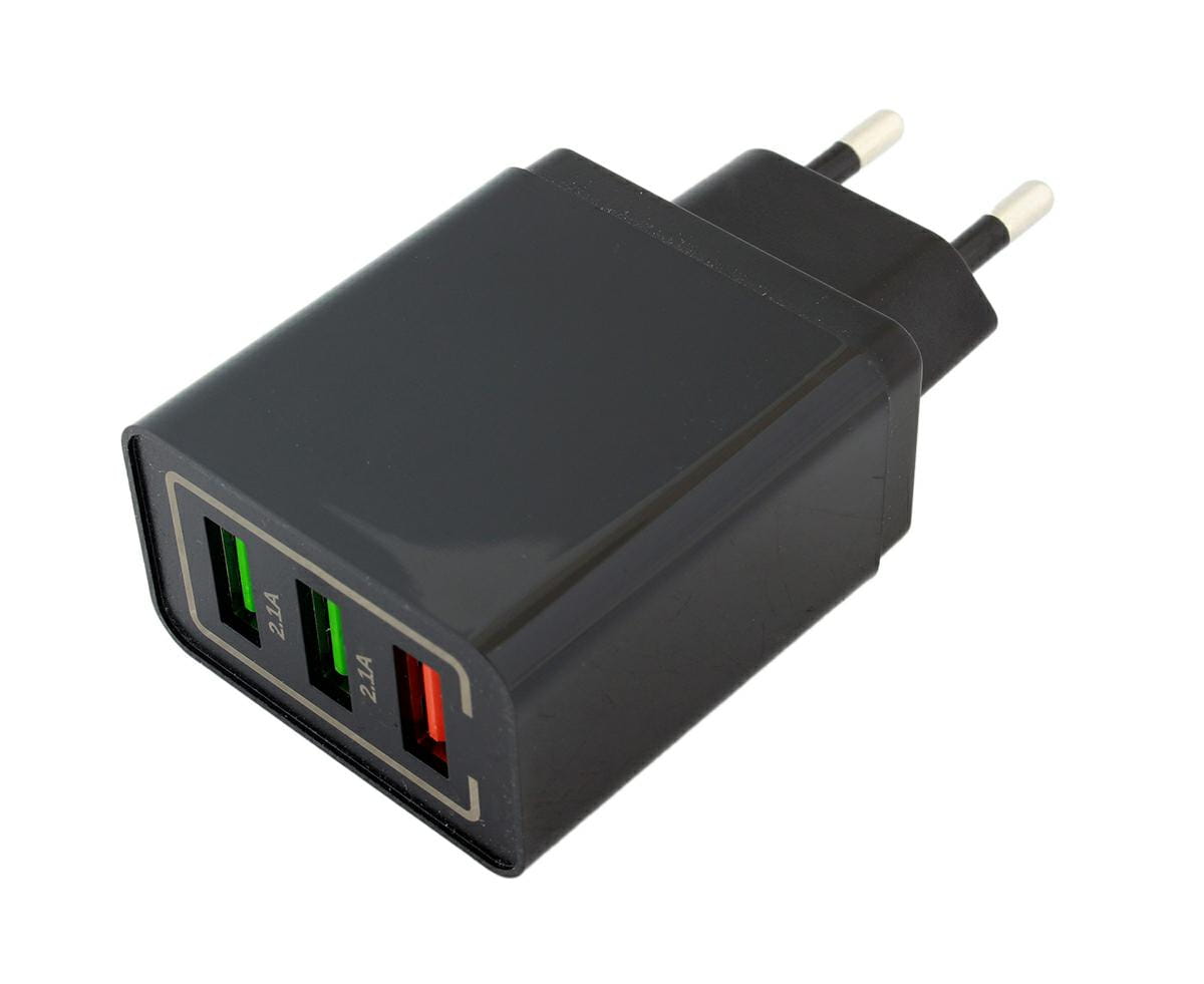 Ładowarka 3xUSB QC Quick Charge PLP37C 2,4A dla 5V ; 1,8A dla 9V ; 1,5A dla 12V - Henryx24