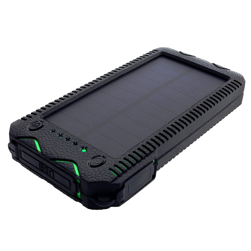 SUNEN Ładowarka słon. S12000G Powerbank Power Bank 12000mAh (44,4Wh) z panelem solarnym 1W, wyjście: USB 2x 5V, 2A - Henryx24