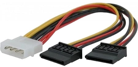 Adapter zasilania MOLEX na 2xSATA 15cm z24335 z07259 - Henryx24