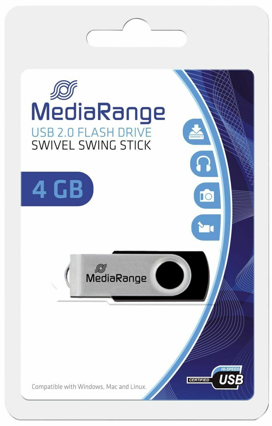 MEDIARANGE USB Pendrive 4GB MR907 Twister - Henryx24