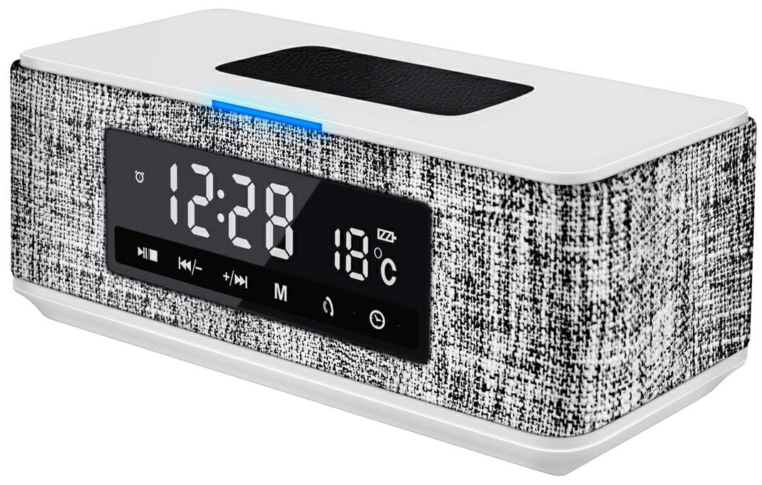 PLATINET Głośnik /Radio bluetooth 44800W SZARY PMGQ15W ładowarka QI/NFC/termometr DAILY 10W - Henryx24