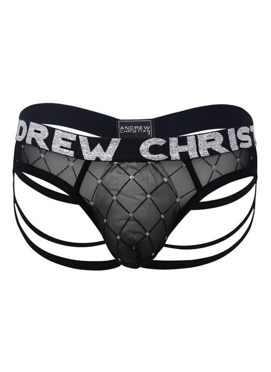 STRINGI MĘSKIE ANDREW CHRISTIAN - DIAMOND MESH WEB THONG 92678