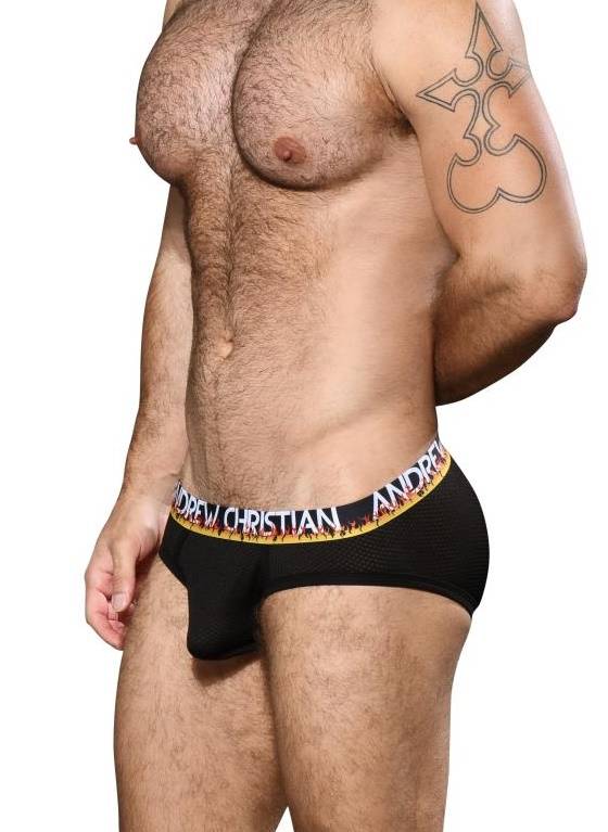 SLIPY MĘSKIE ANDREW CHRISTIAN - FLAMES MESH BRIEF 92682