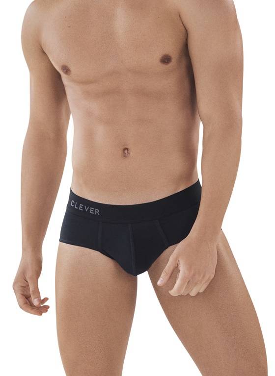 SLIPY MĘSKIE CLEVER MODA - CARIBBEAN CLASSIC BRIEF BLACK