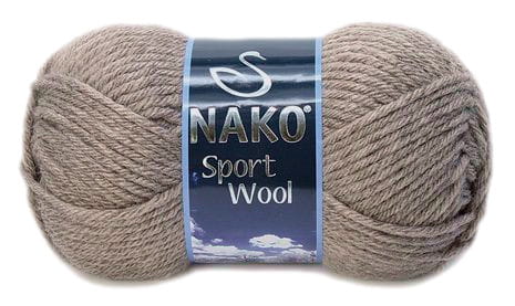 włóczka SPORT WOOL kolor: 23294 / ciemny beż