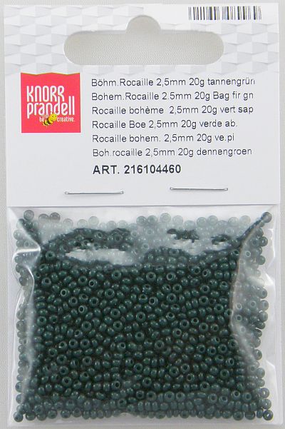 koraliki szklane 2,5mm kol ciemny zielony 20g 216104460