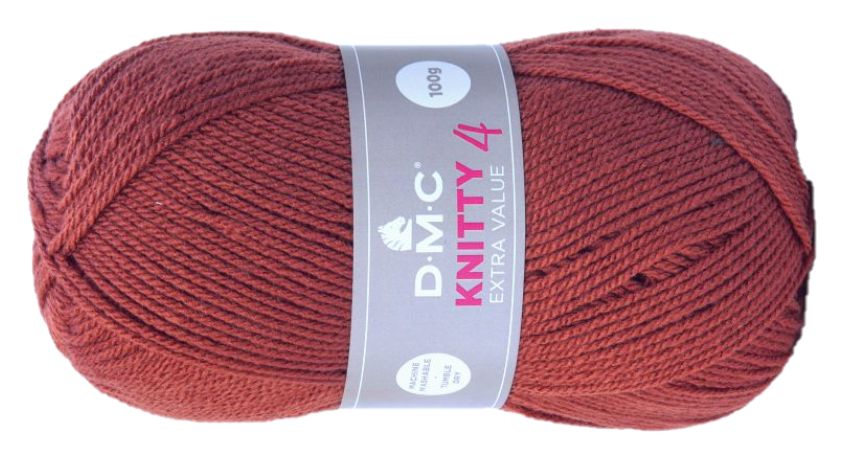 WŁÓCZKA DMC KNITTY 4 KOL.635 / CEGLASTY