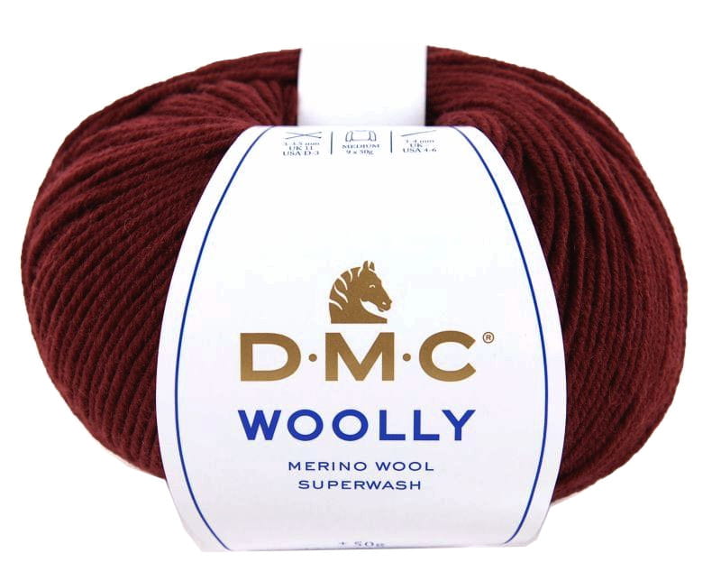 Włóczka DMC Woolly 100% wełna merino kol. 53 bordo