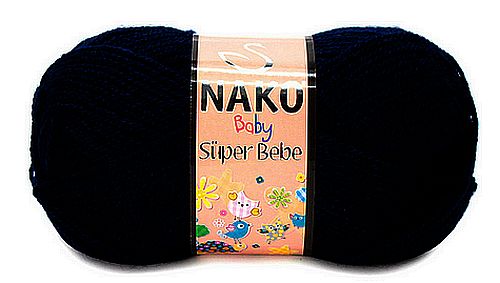 włóczka NAKO SUPER BEBE 50g kolor: 217 / czarny #