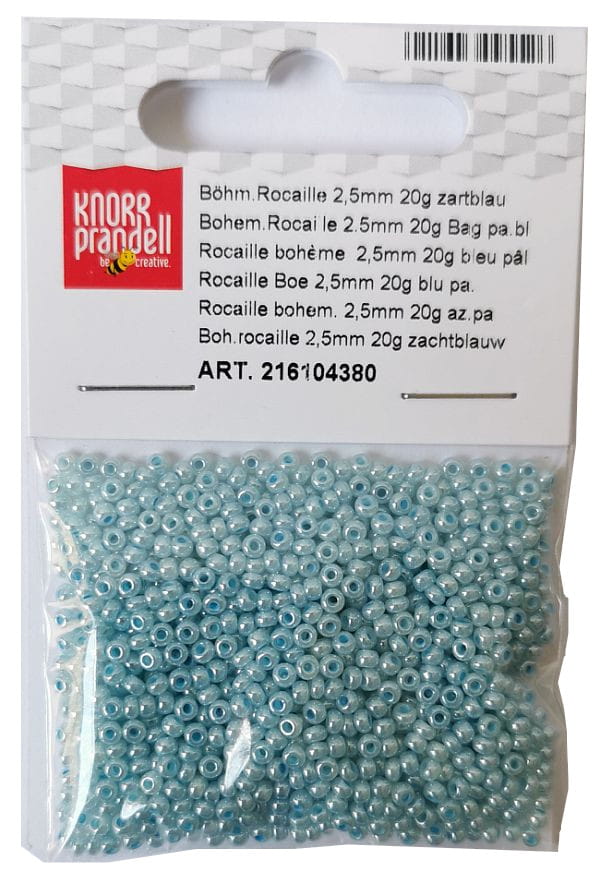 koraliki szklane 2,5mm kol perłowy błękitny 20g 216104380