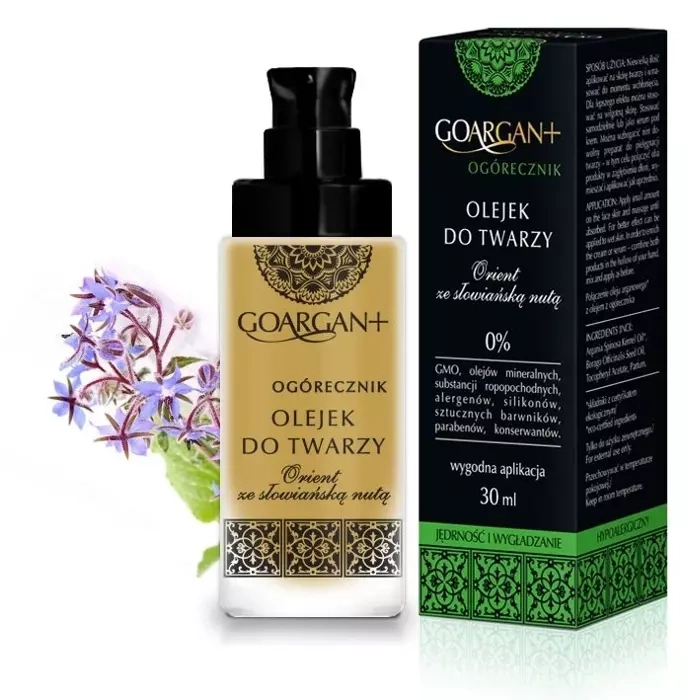 NOVA KOSMETYKI wygładzająco-ujędrniający olejek do twarzy GOArgan+ ogórecznik 30 ml