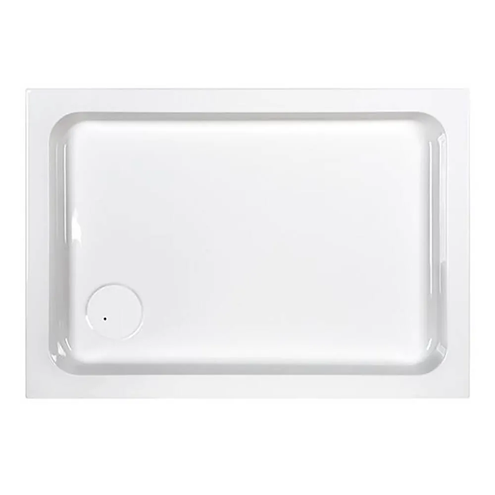 Brodzik prostokątny Sanplast Free Line 75x90 cm B/FREE 9 cm ze stelażem akrylowy biały 615-040-0110-01-000